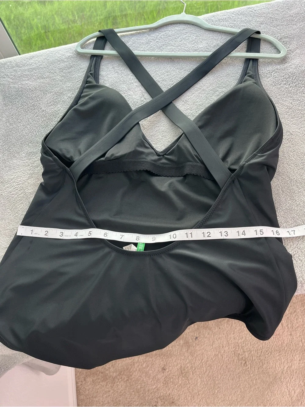 J.Crew‎ DD plunge one-piece swimsuit Black size 16